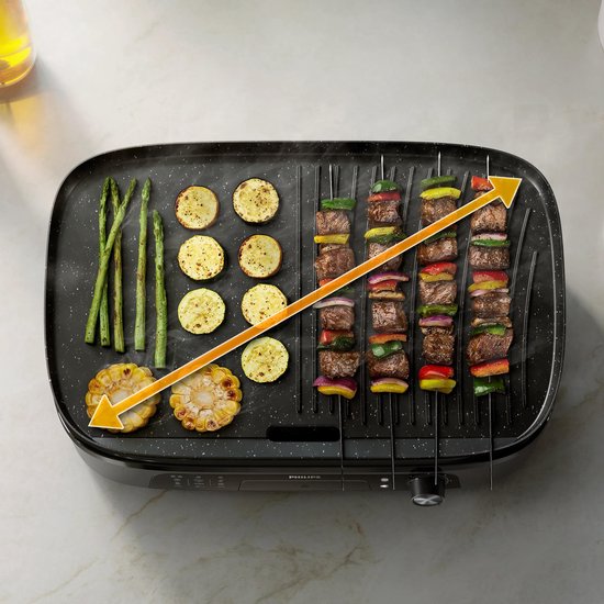 Philips Tafelgrill HD6210/90 - Instelbare temperatuur - 2400W