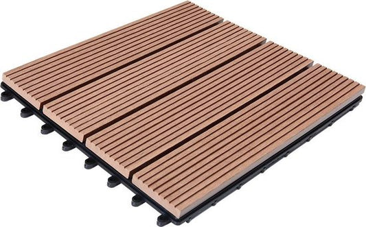 WPC Vlondertegel - Klassiek Insteeksysteem 30x30cm - Terracotta