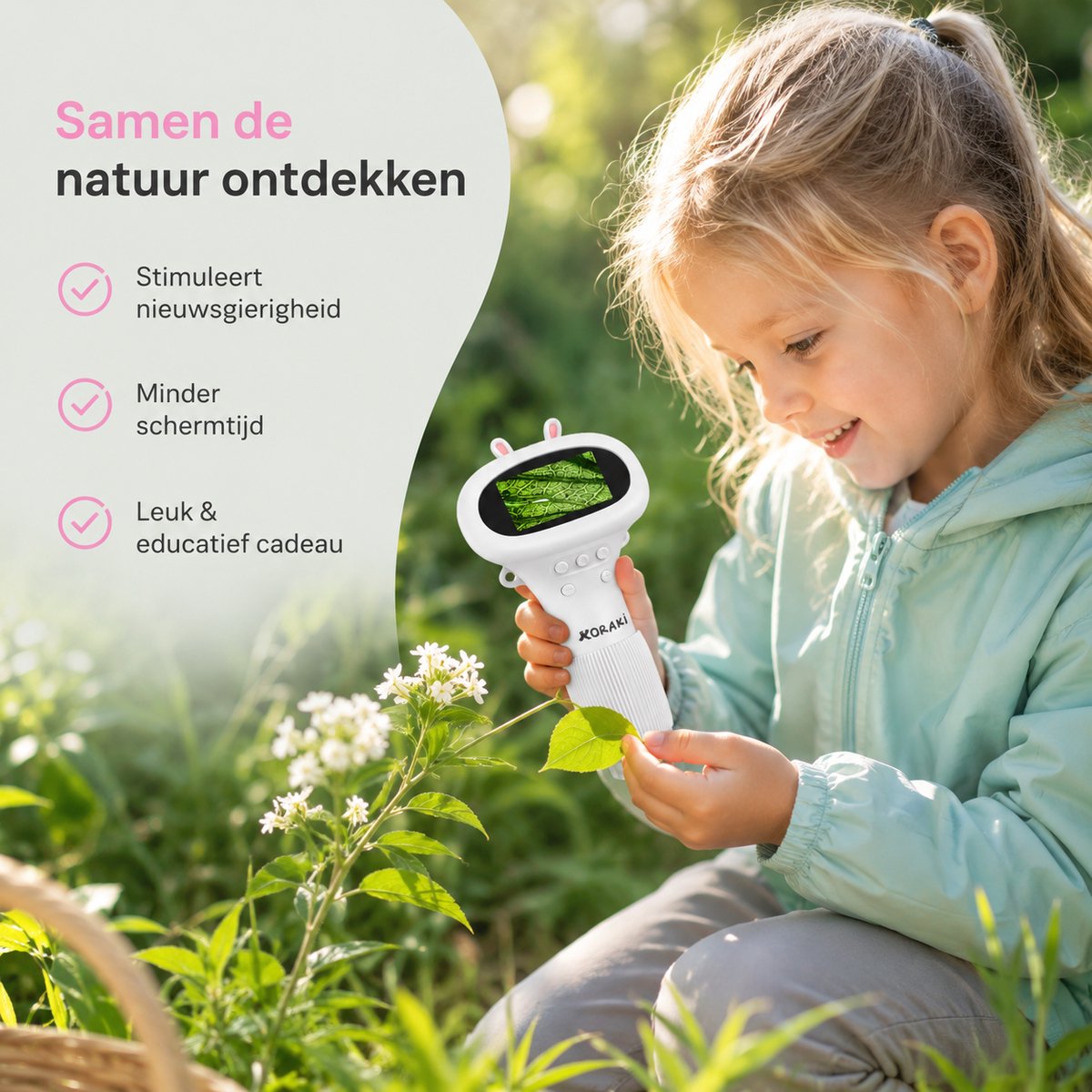 Koraki® Digitale Microscoop voor Kinderen - LCD Scherm - 30x-50x - Camera - Micro-SD