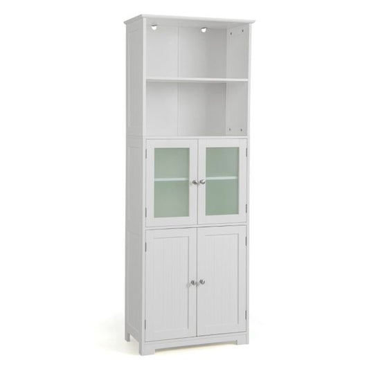 Coast Badkamerkast - MDF met glas - 60 x 30 x 163 cm - Wit