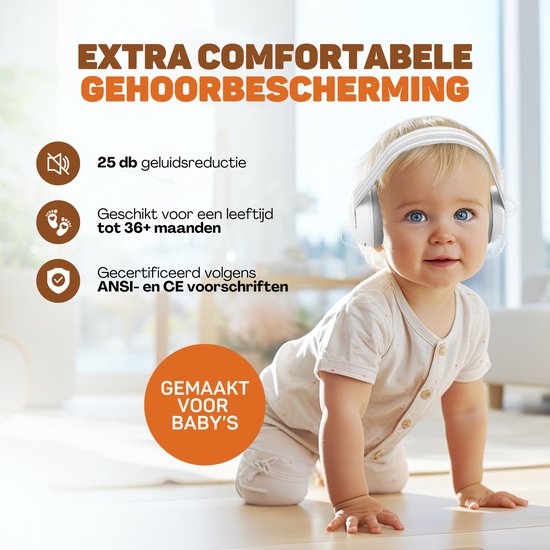 Vulpes Goods® BabyCare Gehoorbescherming – Baby & Peuter Oorkappen – 25 dB – Incl. 3 Hoofdbanden & Tas