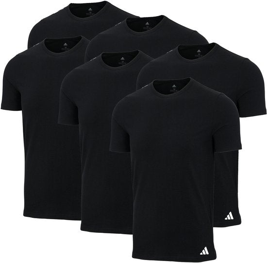 adidas Sportswear 2PK Crew Neck Shirt - Active Flex Cotton - Onderbroek Mannen - 2x zwart