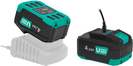 VONROC VPower 20V Accu – 4.0Ah – Duopack: 2 stuks - b-directionele USB-C poort – accu en powerbank in één – compatibel met Power Delivery (PD) – Beveiligd met Electronic Cell Protection