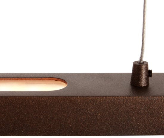 Hanglamp Bande 3995CA cacao - trendy metalen hanglamp 150cm breed met hoogte instelbaar systeem en geïntegreerde LED van Steinhauer