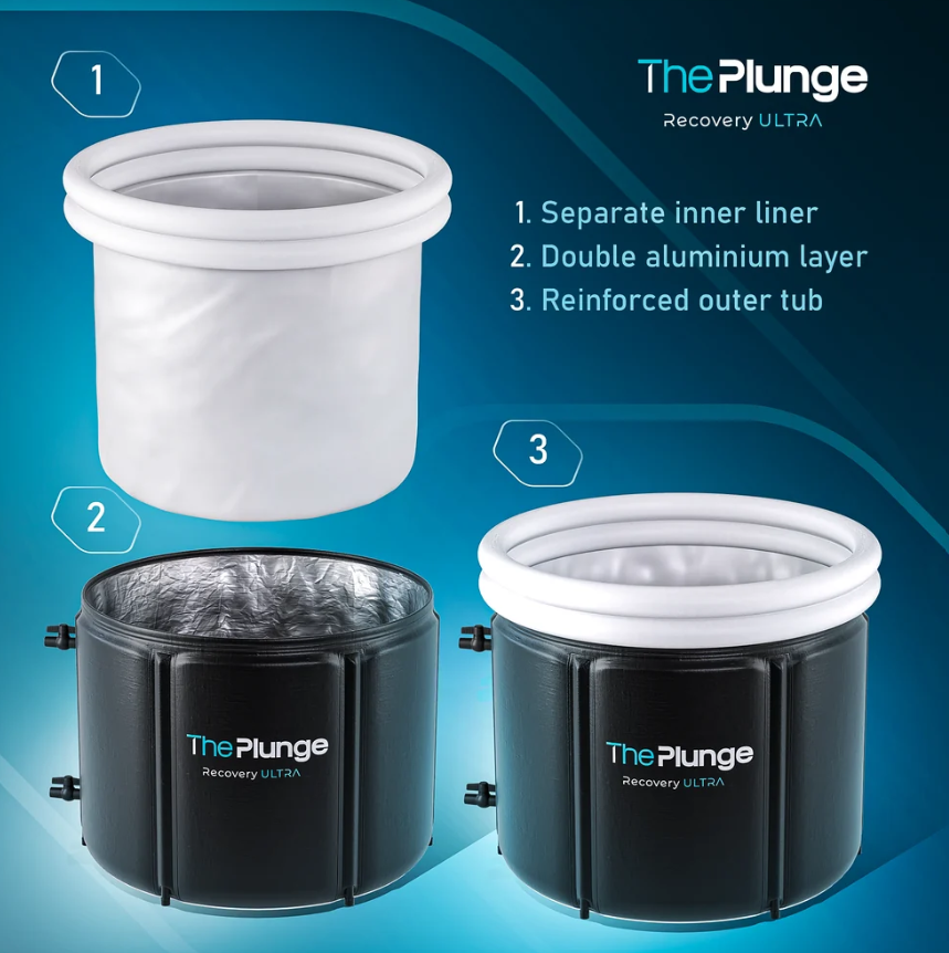 The Plunge Recovery Ultra - IJsbad - Ø 90 x 85 cm - 400 Liter, Tot 170 kg