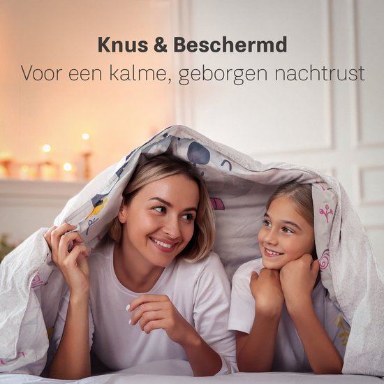 CozySense® Verzwaringsdeken Kind 2,4 kg - Weighted Blanket - Zwaartedeken met GLASS-Flow® Drukverdeling - Wasbare Hoes - Hypoallergeen - Voor Meisjes