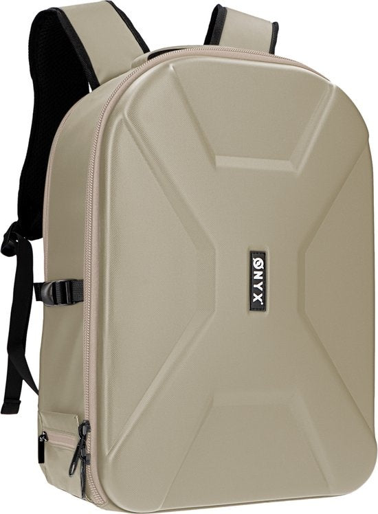 ONYX Cameratas met laptopvak - Spiegelreflexcamera rugzak - Spatwaterbestendig - Drones - Hardcase reistas - Beige