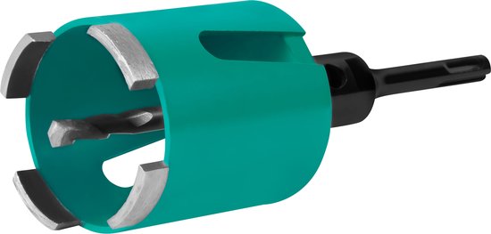 VONROC Diamant dozenboor SDS-Plus – 68mm - Universeel – Incl. diamantboor, centreerboor, uitdrijfpen en SDS-plus adapter