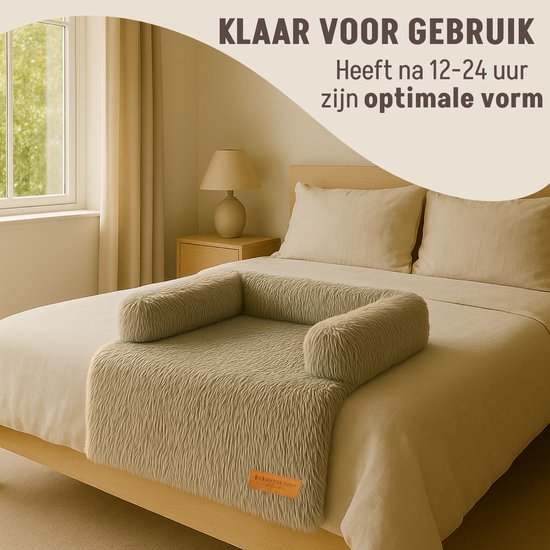 By Cee Cee Origineel Hondendeken Bank – Hondenkleed Bank - Hondenmand - Premium - Volledig Afritsbaar - Mokka Taupe - 85x90 - Maat M