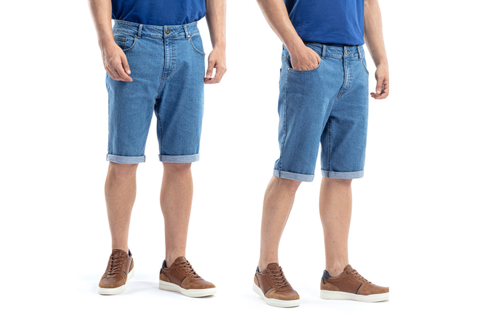 Milanoro - L - Denim shorts - Heren - Lichtblauw