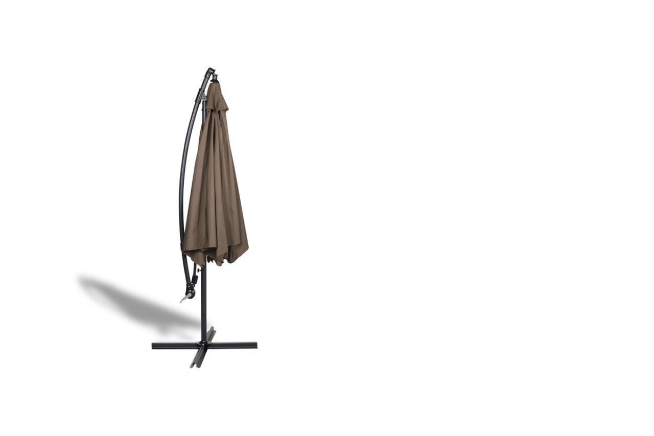 Lifa Garden – Hangende Parasol met Beschermhoes – 300 cm Diameter & 250 cm Hoogte – Met UV50+ Bescherming & Waterdichte Hoes – Voor Tuin of Terras – Grijs Polyester & Metaal