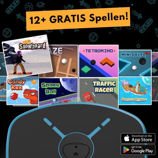 GoBalance Sport - Balance Board - Elektrisch Balansbord - Balanstrainer voor Evenwichtstraining - Wiebelkussen Inclusief Spellen - Balanskussen - Inclusief App