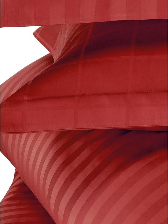 De Witte Lietaer Dekbedovertrek Katoen Satijn Zygo - Hotelmaat - 260 x 240 cm - Rood