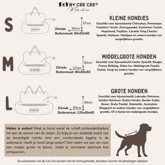 By Cee Cee Hondenmand Auto – Origineel Auto Hondenmand - Autostoel Hond Achterbank - Automand Hond - Hondendeken Auto - Autozit Hond - Ook Voor Bijrijdersstoel – Donkergrijs