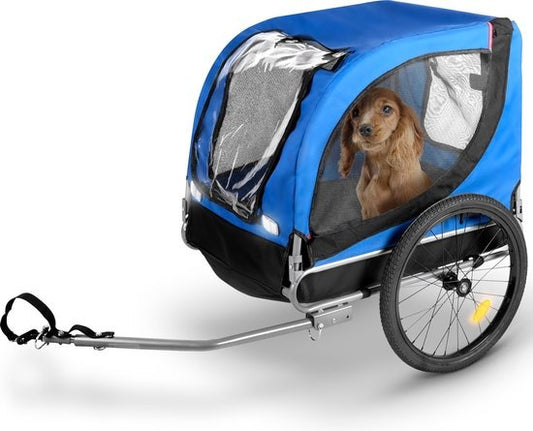 Bicycle Gear Hondenfietskar - <40 kg - Opvouwbaar - incl Regenhoes - Blauw - 75x52x65cm