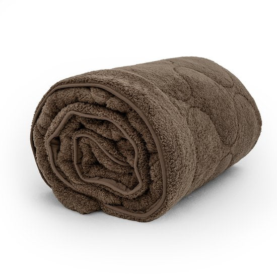 Sleeptime 2 in 1 Teddy Premium Dekbed zonder Overtrek - Dekbed Inclusief Slopen - 200 x 200 cm - Taupe/Bruin