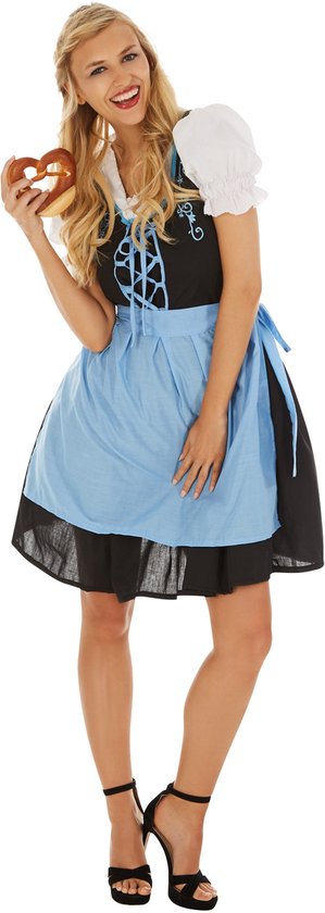 dressforfun - Vrouwenkostuum dirndl Oktoberfest Madl model 1 L - verkleedkleding kostuum halloween verkleden feestkleding carnavalskleding carnaval feestkledij partykleding - 301072