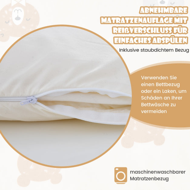 Coast Vloermatras – Wasbaar & Oprolbaar – 200 x 90 x 10 cm – Beige