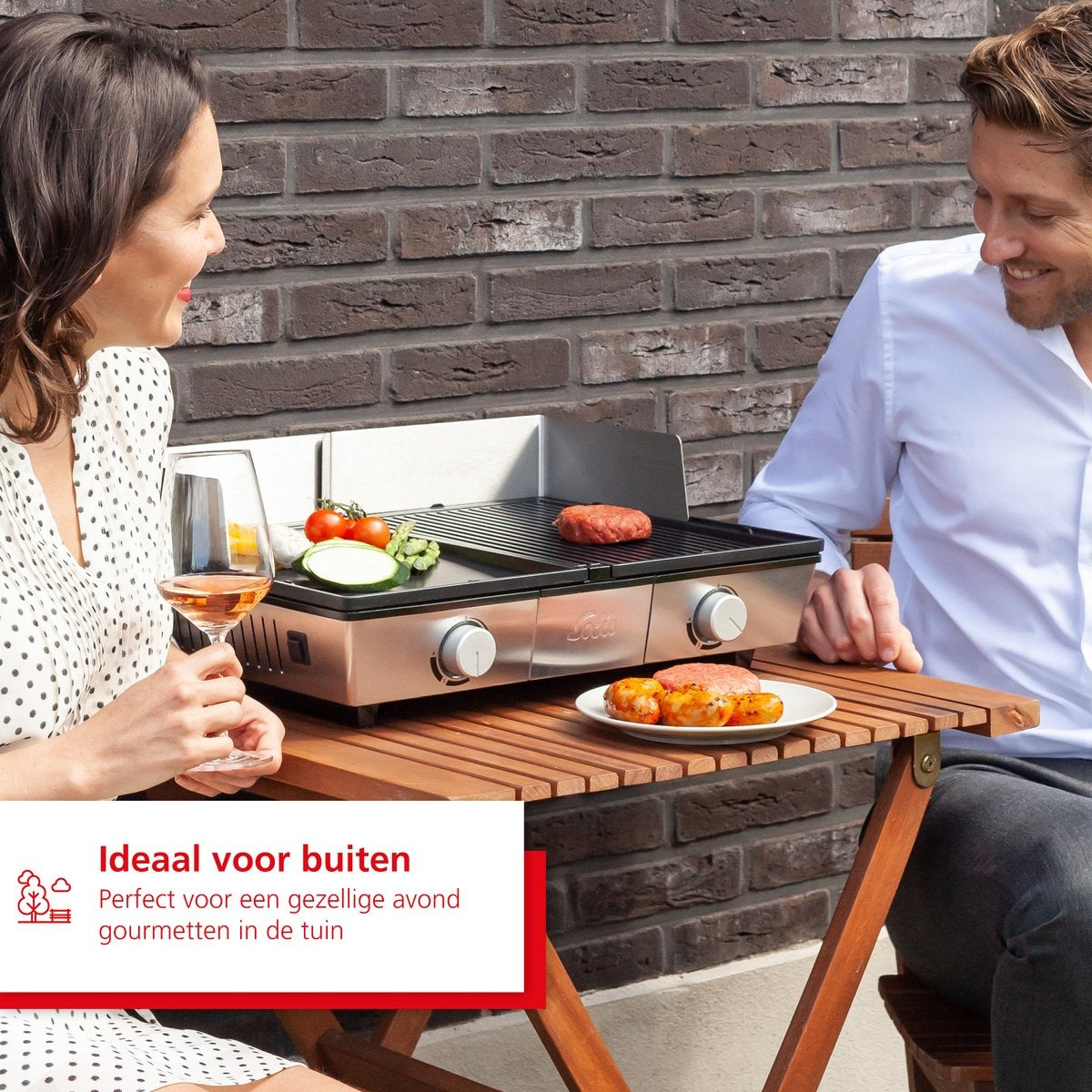 Solis Deli Grill 7951 Grill Apparaat - Bakplaat Electrisch - Grillplaat RVS - Xylan Anti-Aanbaklaag - Zilver/Zwart