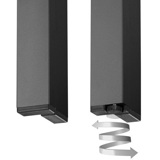 tectake® - Tuintafel Maren - Vierkant - zwart - 402954