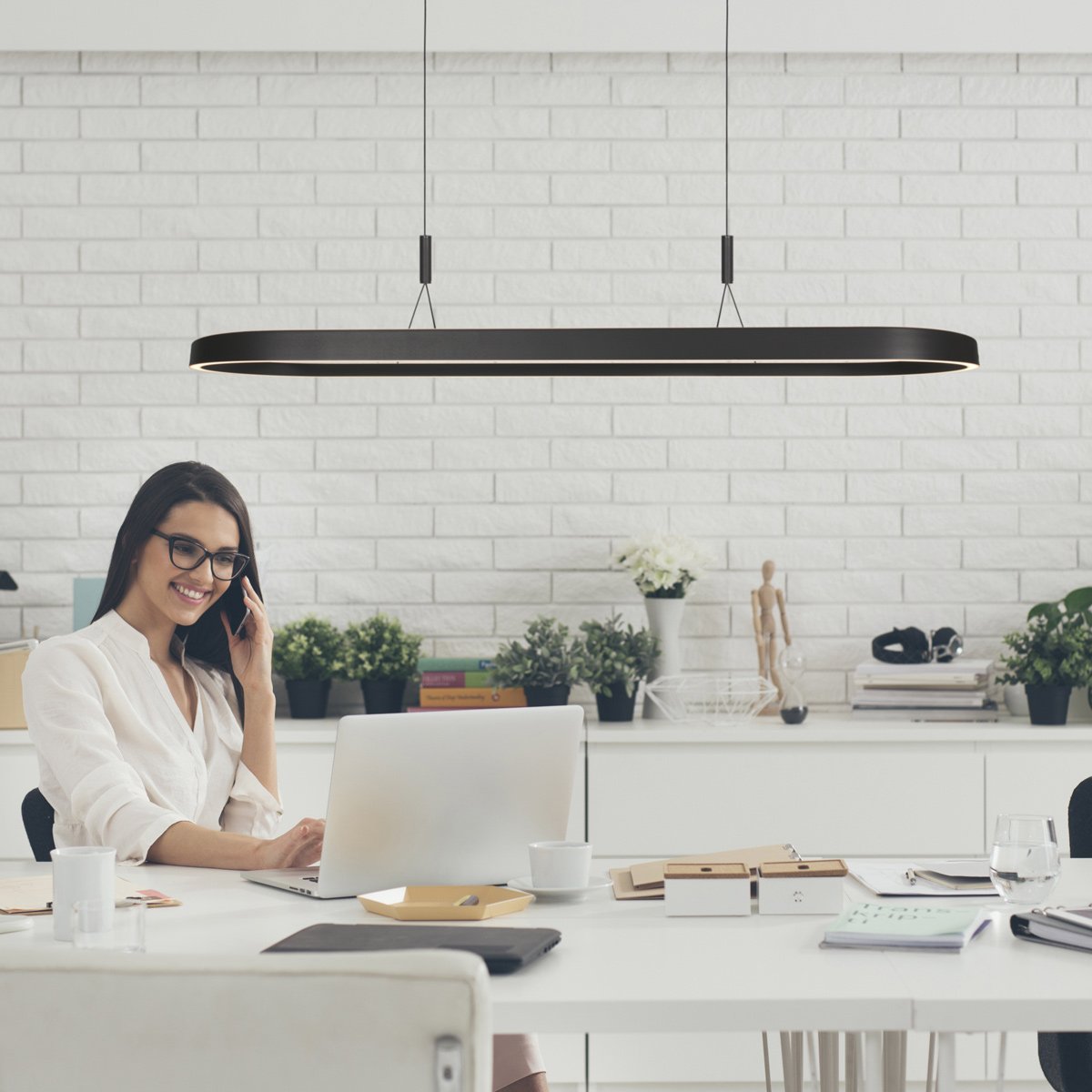 Steinhauer Exclusive - hanglamp - Mykty - zwart - metaal - design lamp - LED - 4205ZW