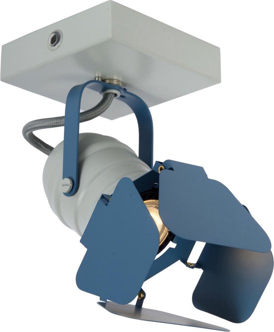 Lucide PICTO - Plafondspot (Plafondlamp) Kinderkamer - 1xGU10 - Blauw