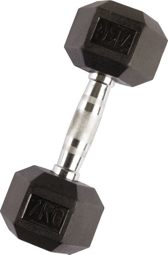 VirtuFit Hexa Dumbbell Pro - 7 kg - Hexagon dumbbell - Duurzaam en slijtvast - Krachttraining - Gewicht - CrossFit & Fitness - Geschikt voor beginners en professionals - Per stuk verkocht