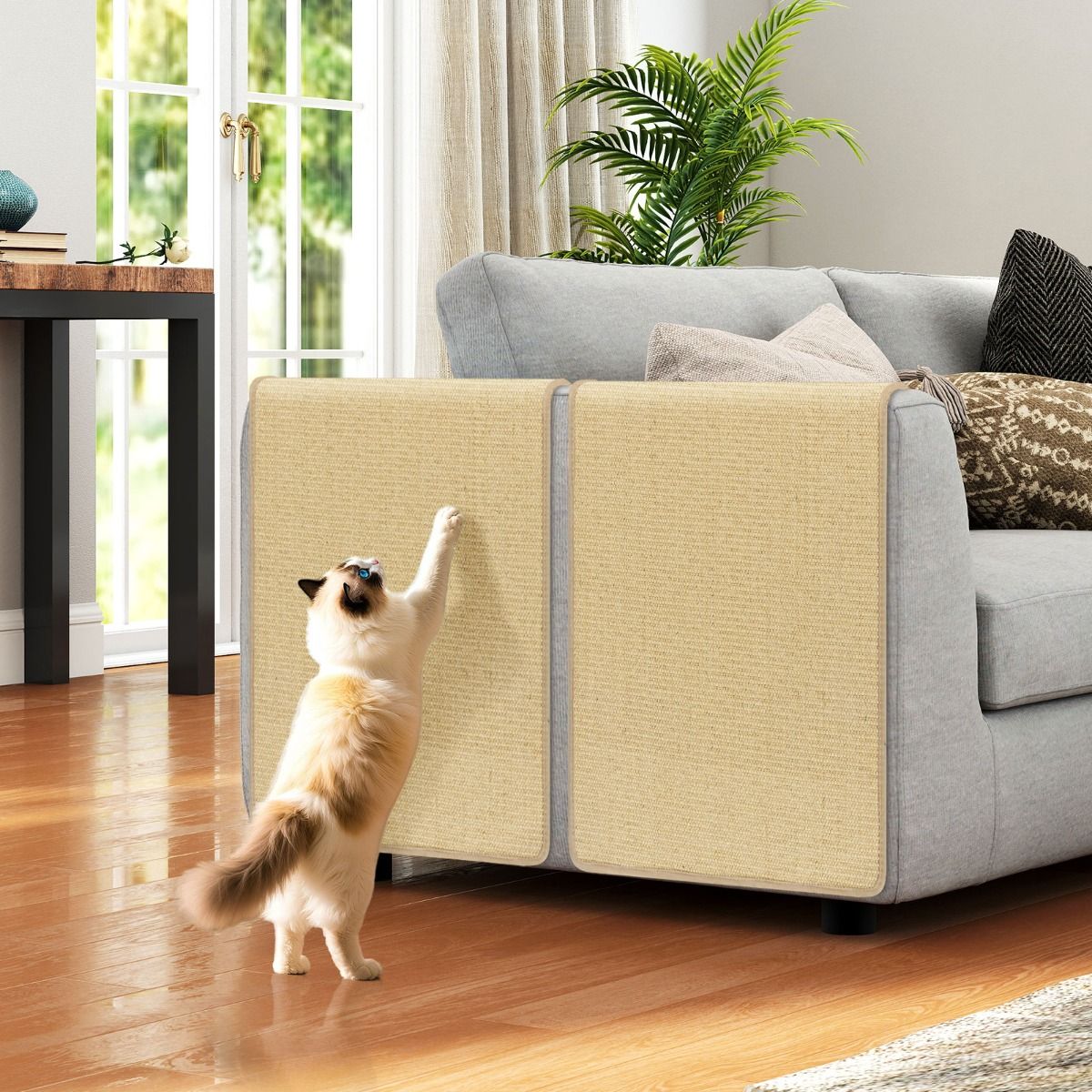 Coast Krabmatten Set - sisal - zelfklevend - 80 x 50 cm - natuurlijk