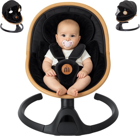 MATTI® - Elektrische Wipstoel - Babyschommel - Schommelstoel - Babyswing - Incl. Bluetooth & Afstandsbediening