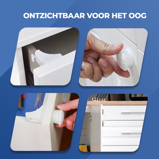 Roegaarden Kinderslot Kastjes - Kastbeveiliging Voor Kinderen - Kinderslot magneet - 4 stuks