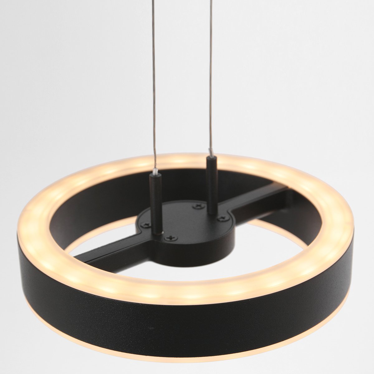 Steinhauer - hanglamp - Piola - zwart - acryl metaal - design lamp - LED - 3501ZW