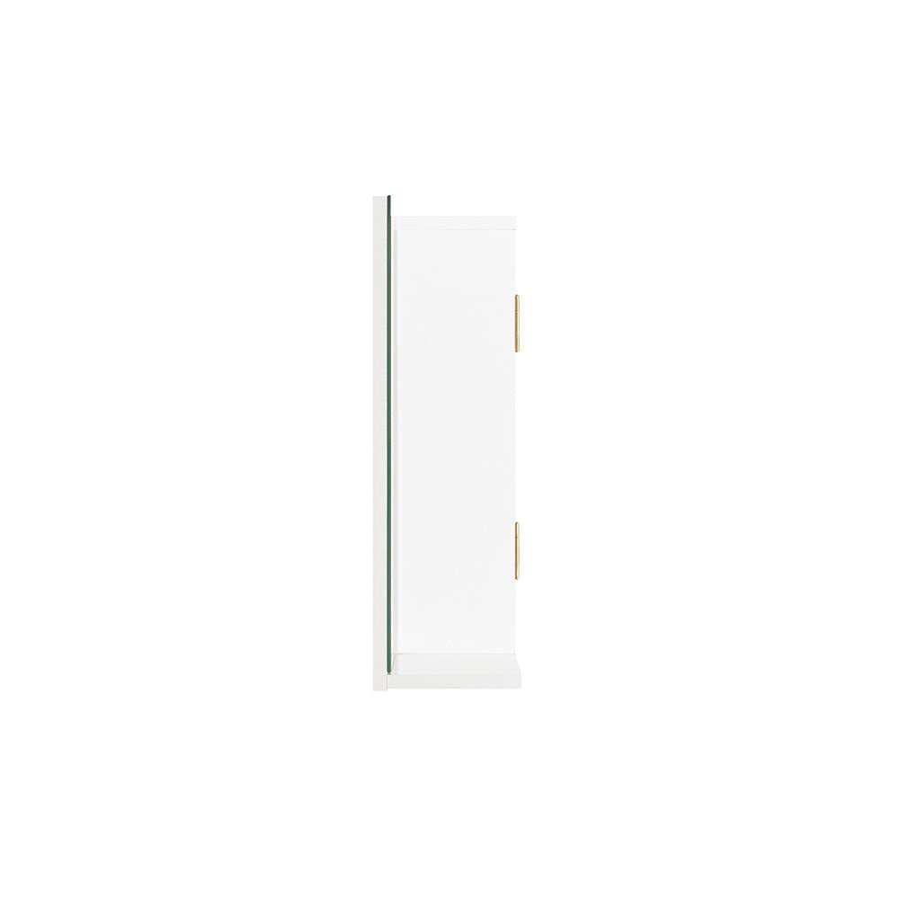 SoBuy Badkamerspiegelkast - Hoge kast - 1 Deurs - 60 x D12 x H40 cm - Wit