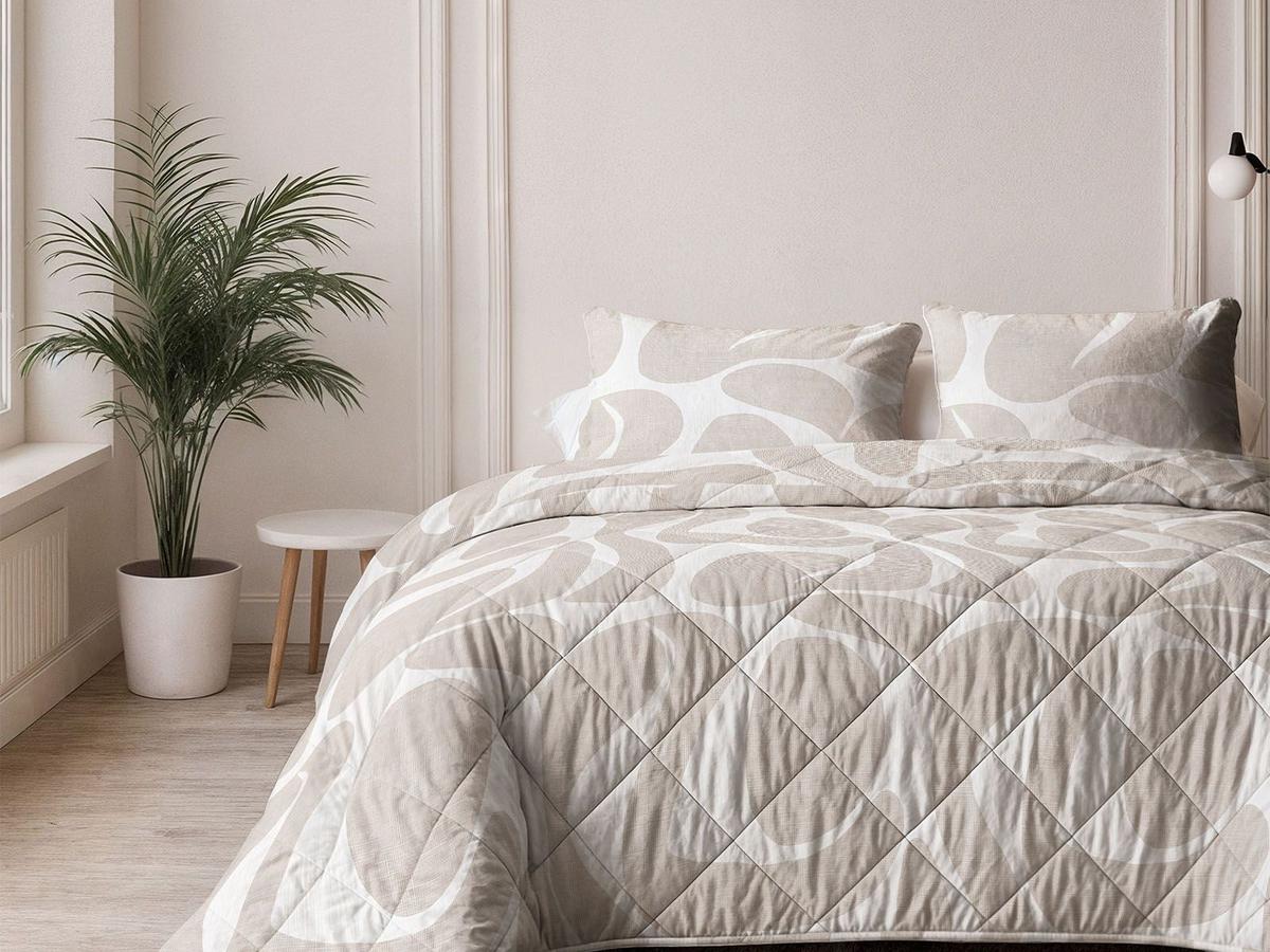 Sleeptime Wasbaar Dekbed Zonder Overtrek - Inclusief Kussensloop - maat 200 x 200 cm - Taupe/Zand