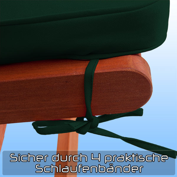 Detex 6x Stoelkussens voor Groen - 120 x 45 x 5cm
