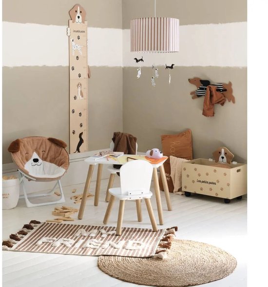 Atmosphera Kids Set Tekentafel/Kindertafel + Kinderstoelen - 58x38x43cm - Wit
