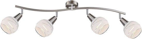 Spotserie Globo Elliot XL - Nikkel mat - 4 lichts