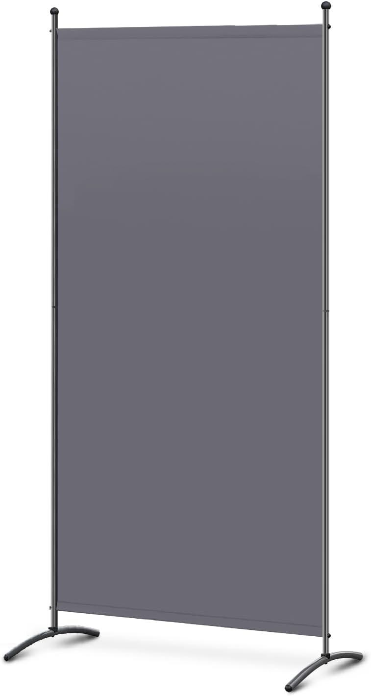 Angel Living Paravent – 1-delig Kamerscherm & Ruimteverdeler – Inkijkbescherming voor Kantoor, Balkon, Slaapkamer & Tuin – Grijs – 80 x 180 cm