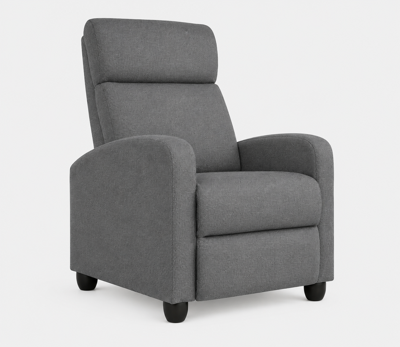 Yaheetech Relaxstoel Verstelbaar - Grijs - Linnen TV Fauteuil met Voetensteun en Ligfunctie