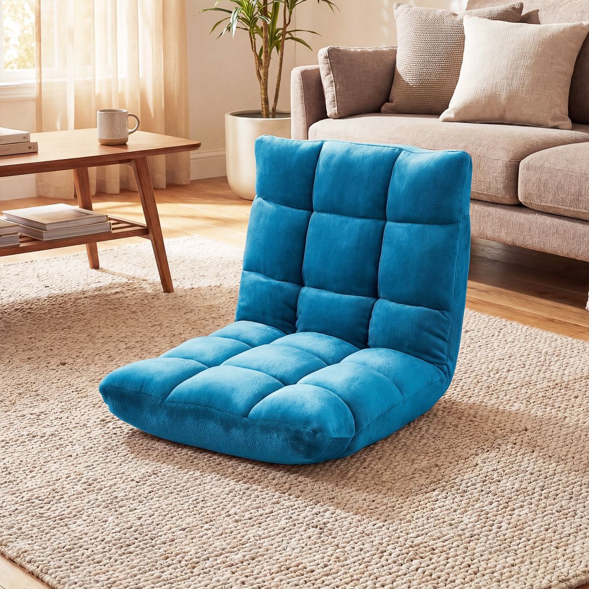 Coast Opvouwbare Tatami-ligstoel - 14 standen verstelbare rugleuning - schuim met hoge dichtheid - marineblauw