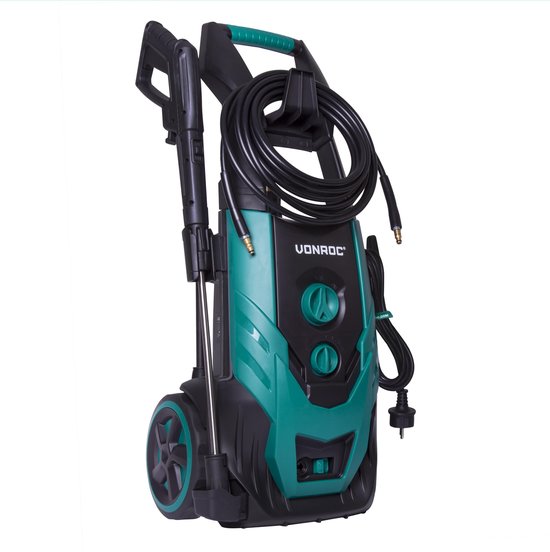 VONROC Hogedrukreiniger – Incl. Accessoires & Reinigingstank – 170 bar, 450 l/h – 2200 W – Zwart
