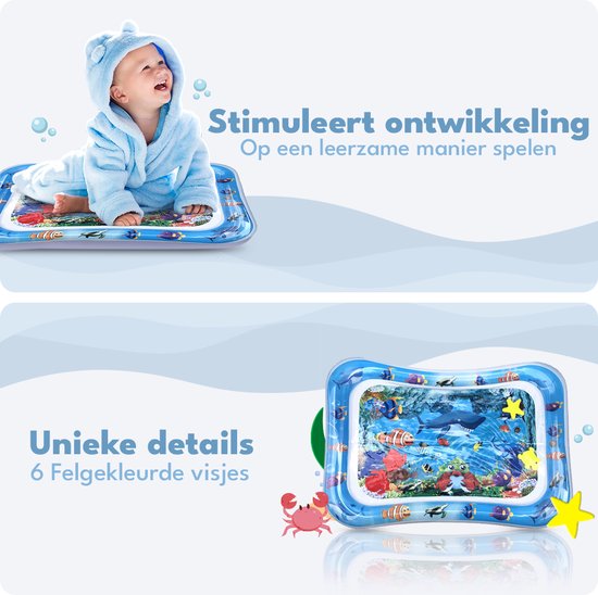 Spoused Waterspeelmat - Watermat - Speelmat baby - Speelkleed baby - Tummy Time - Luxe Geschenkdoos