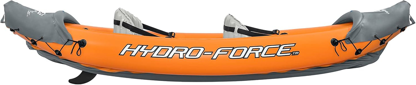 Hydro-Force Rapid - Opblaasbare Kajak voor 2 Personen - met Zittingen - Rugleuning - Peddels - Handpomp - en Draagtas - Oranje