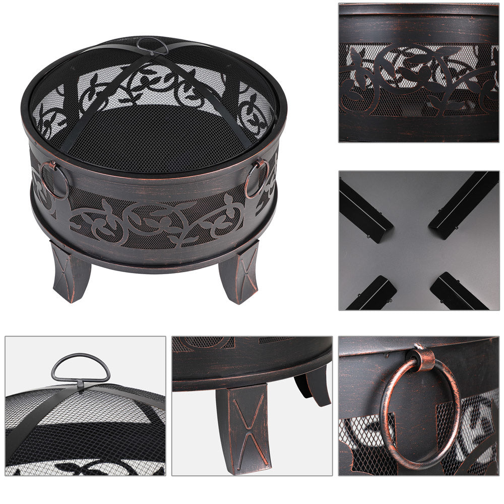Gardebruk Vuurkorf Rond Ø 67cm – incl. Vonkbeveiliging & Vuurhaak