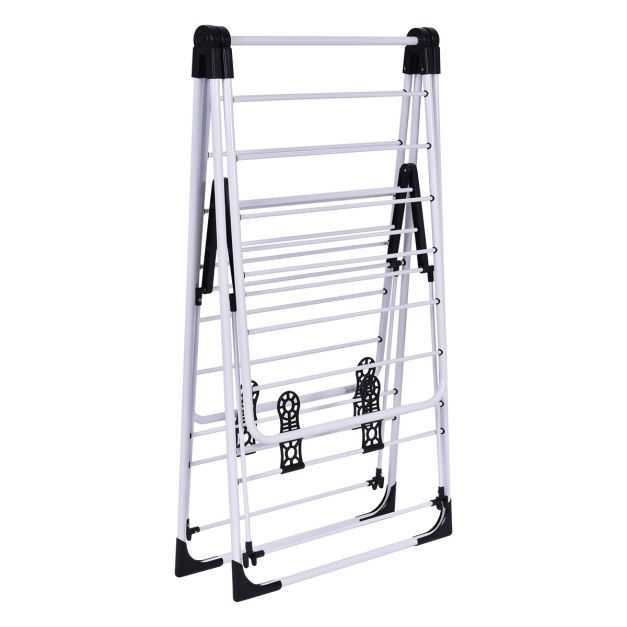 Coast Droogrek Metaal Uitschuifbaar Zwart + Zilver – 110-189 cm