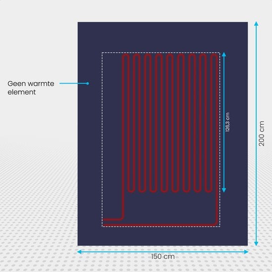 Auronic Elektrische Deken - Warmtedeken - 9 Warmtestanden - 2 Persoons - 200x150 - Blauw