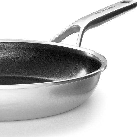 KitchenAid Multi-Ply koekenpan ø28cm - RVS - inductie - anti-aanbak - PFAS-vrij