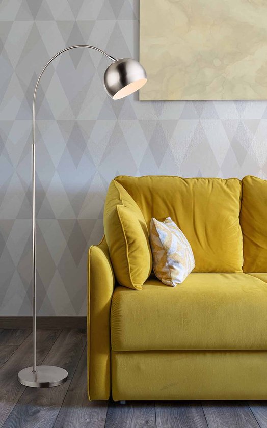 Globo vloerlamp Benno - chroom - metaal - 24779N