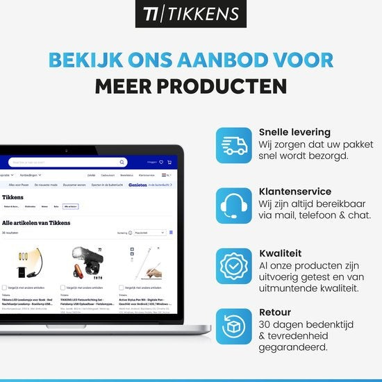 TIKKENS® Digitale Alcoholtester - Geschikt voor Frankrijk, Nederland, België, ... - Alcoholtest - USB Oplaadbaar - Blaastest Alcohol - 10 Extra Mondstukjes - Zwart
