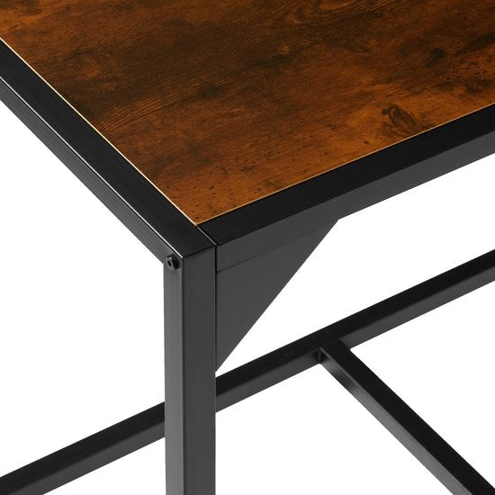tectake® - Zitgroep Milton - Eetkamerset - Compact op te bergen - industrial dark - 404356