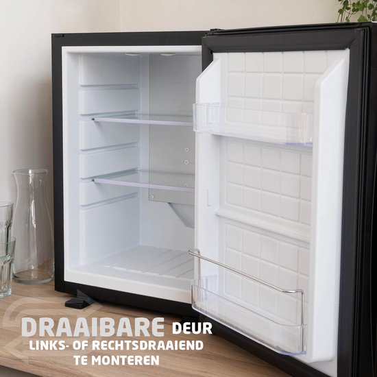 BREND BR-2225 Mini Koelkast Vrijstaand 30 Liter – Tafelmodel Fridge met Instelbare Temperatuur – Minibar met Verstelbare Deurrichting – Zwart